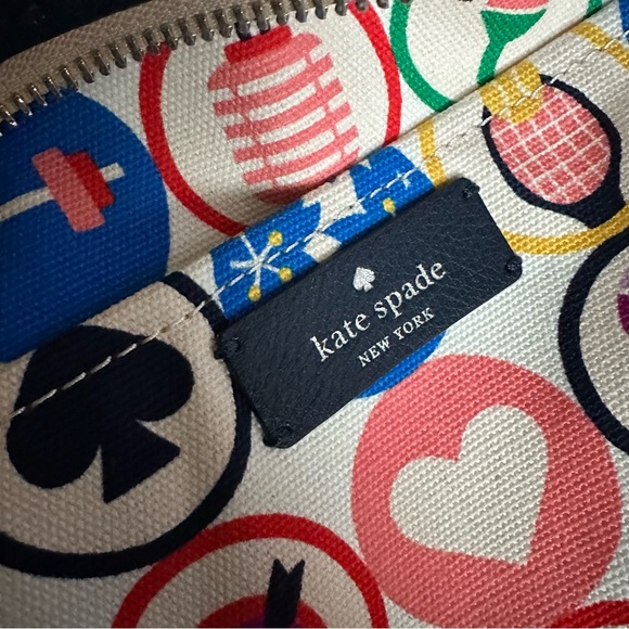 Designer Handbag Kate Spade Rare Patent Canvas Crossbody Tote Bag w/Dust Cover - Picture 14 of 17